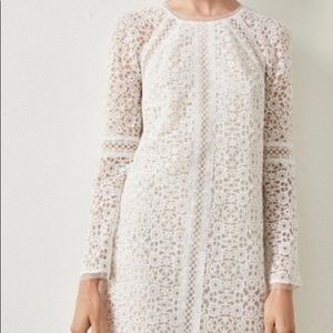 BCBG white lace shift dress NWT size M